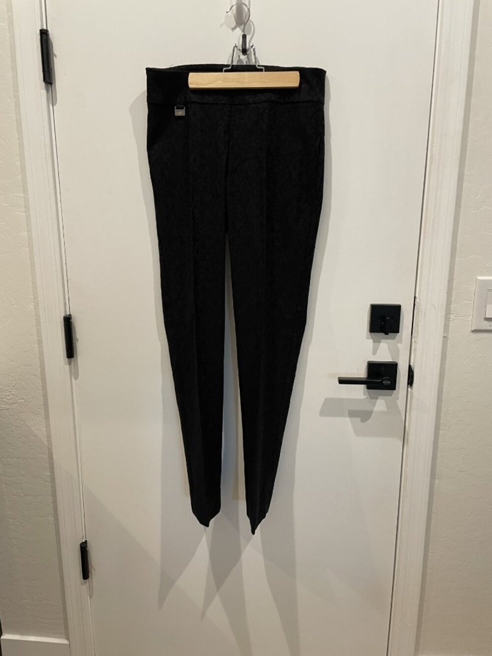 Lisette black patterned stretch pants or leggings - Size 8 - Retail $111